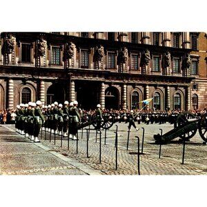 Vintage Real Photo Postcard Of Stockholm Royal Guard Parade Scene